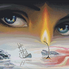 Схема вышивки «Отсутствие присутствия»