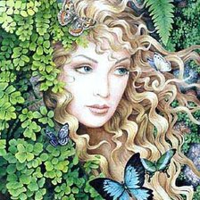 Схема вышивки «Девушка»