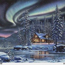 Схема вышивки «Северное сияние»