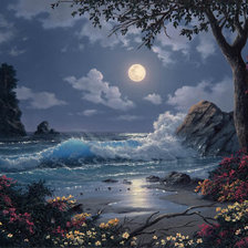 Схема вышивки «Ночь»