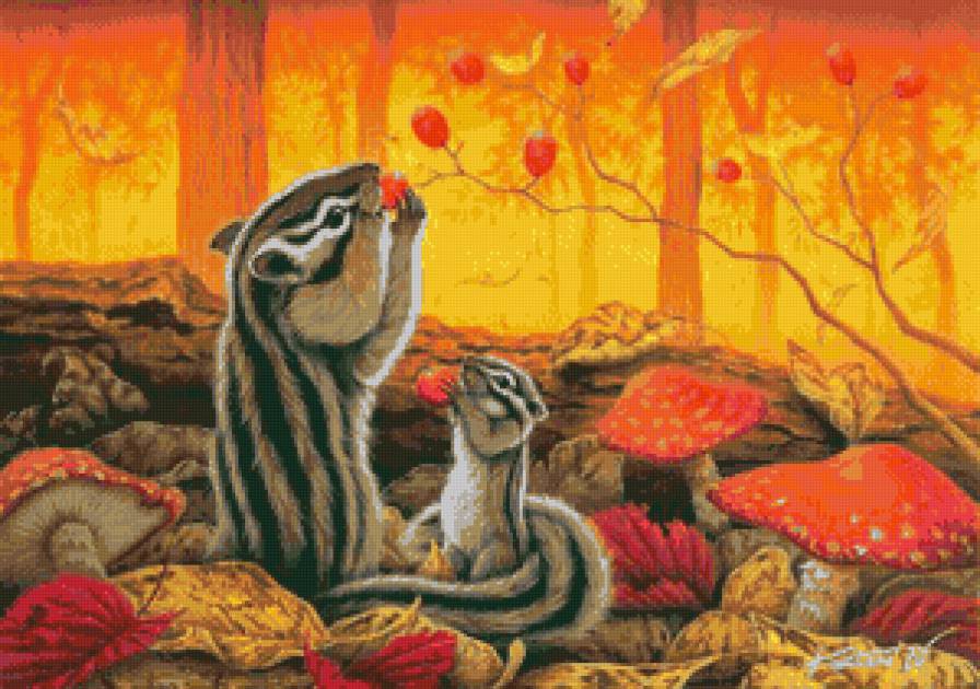 Кентаро Нишино бурундуки - бурундуки, животные - предпросмотр