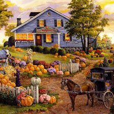 Схема вышивки «Домик»