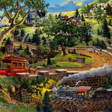 Схема вышивки «за городом»