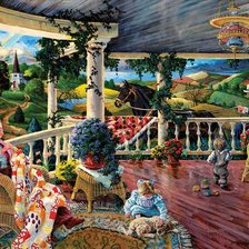 Схема вышивки «на веранде»