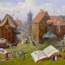 Схема вышивки «странный город»