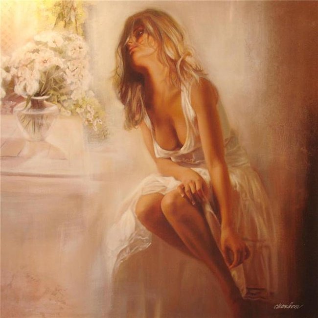 девушка у окна - оригинал