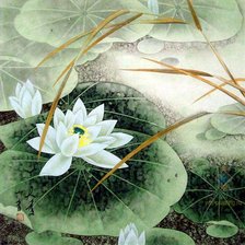 Схема вышивки «Благоухающие лотосы.»
