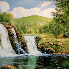 Схема вышивки «водопад»