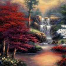 Схема вышивки «водопад»