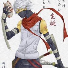 Схема вышивки «Какаси Хатаке Амбу»