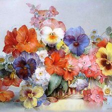 Схема вышивки «нежный букет»