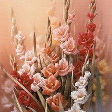 Схема вышивки «гладиолусы»