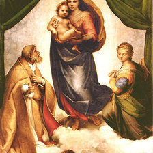 Схема вышивки «секстинская мадонна 3»