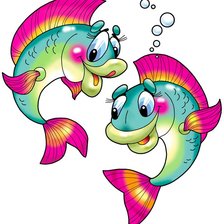 Схема вышивки «две рыбки»