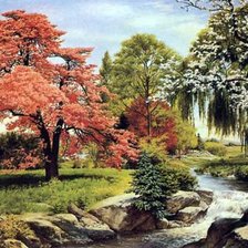 Схема вышивки «пейзаж»