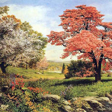 Схема вышивки «пейзаж»