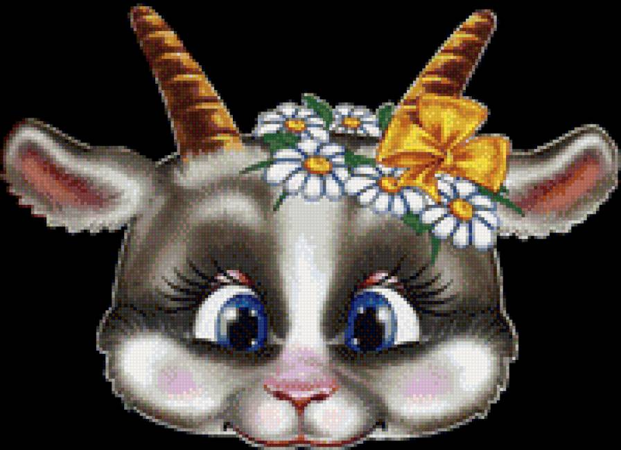 Овечка новогодняя - новый год, животные - предпросмотр