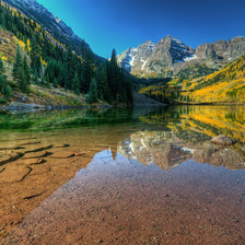 Схема вышивки «лесное озеро»