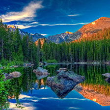 Схема вышивки «лесное озеро 2»