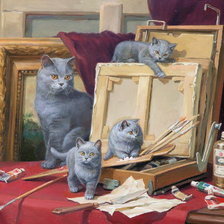 Схема вышивки «юные художники»