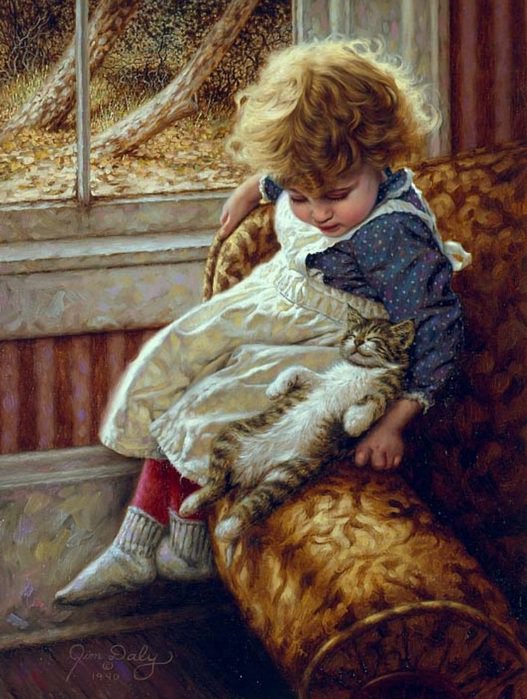 №738976 - котенок, дети - оригинал