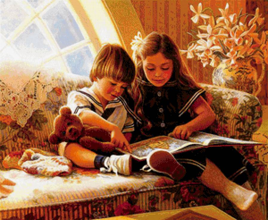 №738980 - игрушка, дети, цветы - предпросмотр