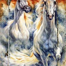 Схема вышивки «Лошади»