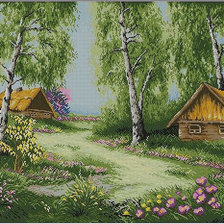 Схема вышивки «В деревне»