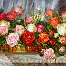 Схема вышивки «картина розы»