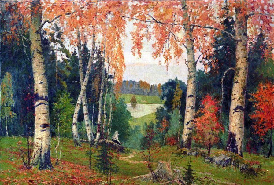 в осеннем лесу - пейзаж, природа - оригинал