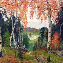 Схема вышивки «в осеннем лесу»