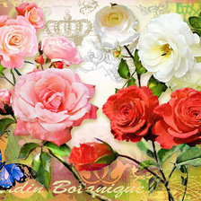 Схема вышивки «цветы»