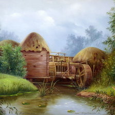 Схема вышивки «Старая мельница»