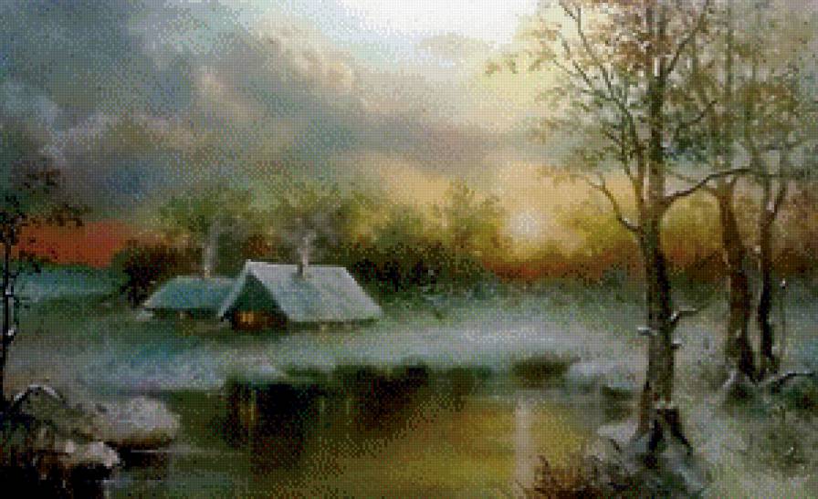 У зимнего пруда - предпросмотр