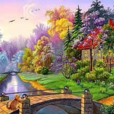 Схема вышивки «домик»