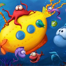 Схема вышивки «Подводная лодка»