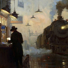 Схема вышивки «Вечерний рейс»