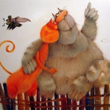 Схема вышивки «На заборе»