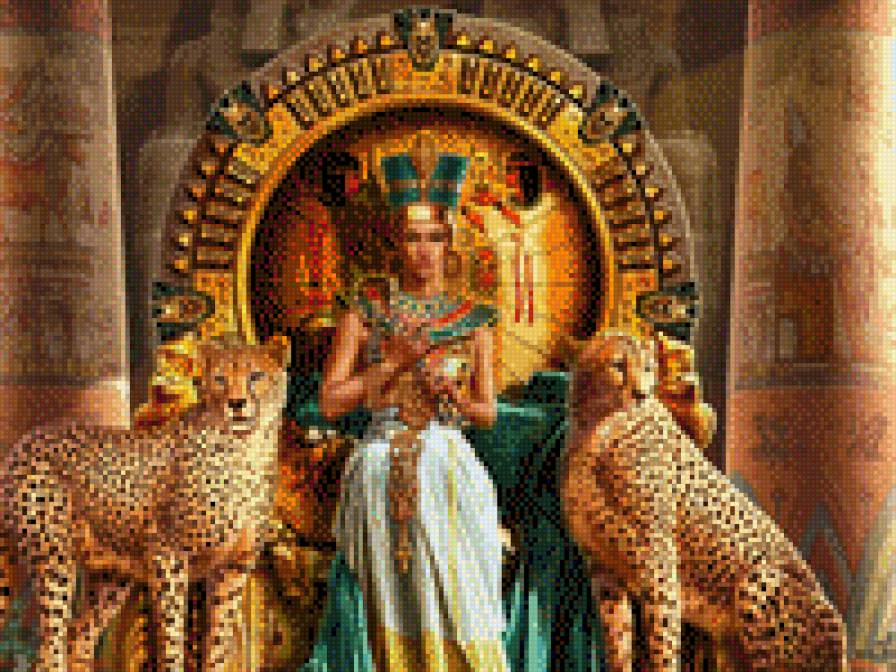 египет - королева, животные, леопарды, египет - предпросмотр