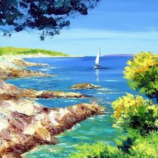 Схема вышивки «Берег у моря»