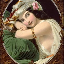 Схема вышивки «портрет прекрасной незнакомки»