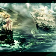 Схема вышивки «Русалка»