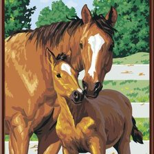 Схема вышивки «Лошади»
