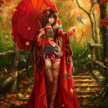 Схема вышивки «Японка»