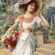 Схема вышивки «цветочница»