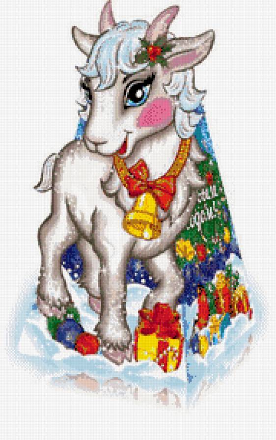 Новогодняя коза - новый год - предпросмотр