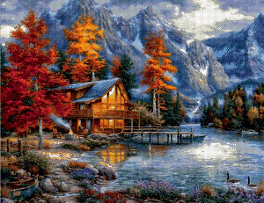 домик - природа, дом, пейзаж - предпросмотр