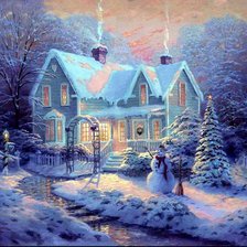 Схема вышивки «Зима»