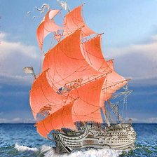 Схема вышивки «Алые паруса»