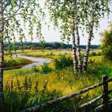 Схема вышивки «русские березки»